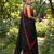 Red & black fancy cotton handloom saree with blouse piece for women