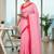 Red & pink fancy cotton handloom saree with blouse piece for women