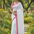 Red & white fancy cotton handloom saree with blouse piece for women
