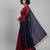 Red & black fancy cotton handloom saree with blouse piece for women