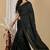 Black fancy cotton handloom saree with blouse piece for women