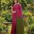 Green & pink fancy cotton handloom saree with blouse piece for women