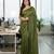 Green fancy cotton handloom saree with blouse piece for women