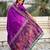 Purple soft silk baluchari zari meena weaving saree with matching blouse piece