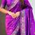 Purple soft silk baluchari zari meena weaving saree with matching blouse piece