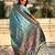 Blue soft silk baluchari zari meena weaving saree with matching blouse piece