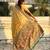 Yellow soft silk baluchari zari meena weaving saree with matching blouse piece