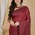Maroon & golden fancy cotton handloom saree with blouse piece for women