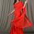 Orange fancy cotton handloom saree with blouse piece for women