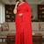 Red fancy cotton handloom saree with blouse piece for women