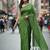 Green fancy cotton handloom saree with blouse piece for women
