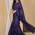 Purple fancy cotton handloom saree with blouse piece for women
