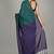 Violet fancy cotton handloom saree with blouse piece for women