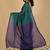 Violet fancy cotton handloom saree with blouse piece for women