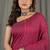 Pink fancy cotton handloom saree with blouse piece for women