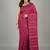 Pink fancy cotton handloom saree with blouse piece for women