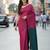 Pink fancy cotton handloom saree with blouse piece for women