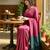 Pink fancy cotton handloom saree with blouse piece for women