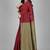 Red fancy cotton handloom saree with blouse piece for women