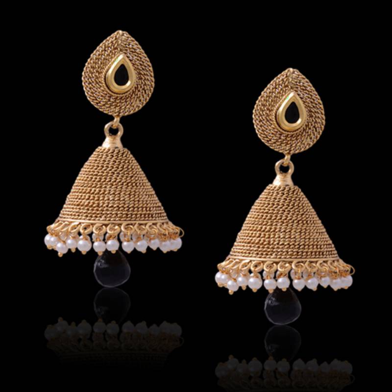 Buy TRADITONAL BEAUTIFUL GOLDEN JHUMKA Online