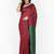 Red fancy cotton handloom saree with blouse piece for women