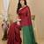 Red fancy cotton handloom saree with blouse piece for women