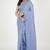 Sky blue fancy cotton handloom saree with blouse piece for women