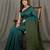 Teal fancy cotton handloom saree with blouse piece for women