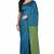 Green fancy cotton handloom saree with blouse piece for women
