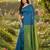 Green fancy cotton handloom saree with blouse piece for women