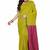 Yellow fancy cotton handloom saree with blouse piece for women