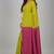 Yellow fancy cotton handloom saree with blouse piece for women