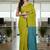 Yellow fancy cotton handloom saree with blouse piece for women