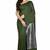 Pista fancy cotton handloom saree with blouse piece for women