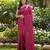 Pink fancy cotton handloom saree with blouse piece for women