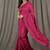 Pink fancy cotton handloom saree with blouse piece for women