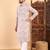 Men teal viscose rayon chevron printed straight kurta with trousers