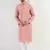 Men pink viscose rayon embroidered straight kurta with pant set