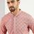 Men pink viscose rayon embroidered straight kurta with pant set
