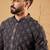 Mens grey viscose rayon ethnic motifs embroidered chikankari straight kurta with pant set