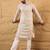 Men multicolour viscose rayon geometric embroidered straight kurta with pant set
