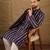 Men purple viscose rayon ethnic motifs printed straight kurta with trousers