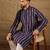 Men purple viscose rayon ethnic motifs printed straight kurta with trousers