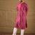 Men pink pure silk ethnic motifs printed straight kurta with trousers
