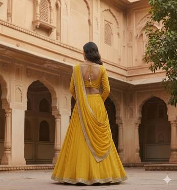 Yellow Festive Lehenga Set 2