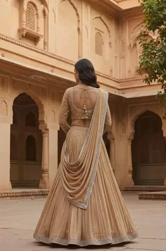 Ivory Festive Lehenga Set