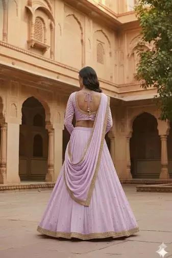 Lilac Festive Lehenga Set