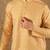 Men yellow silk blend ethnic motif embroidered straight kurta with pant set