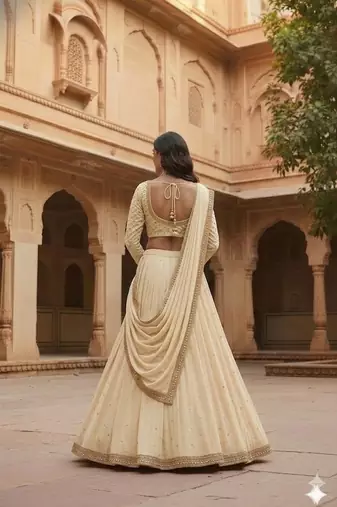 Ivory Festive Lehenga Set