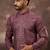 Men mavue silk blend solid embroidered straight kurta with trouser